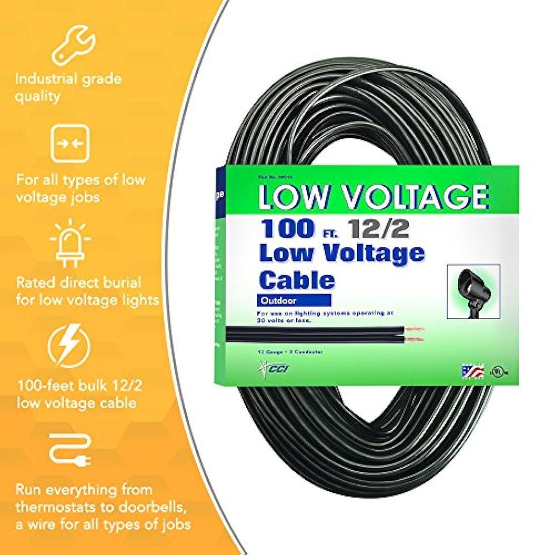 Cable Coleman 12/2 cable de bajo voltaje
