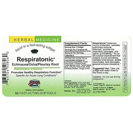 respiratonic – Hierbas etc. – 60 – Cápsula