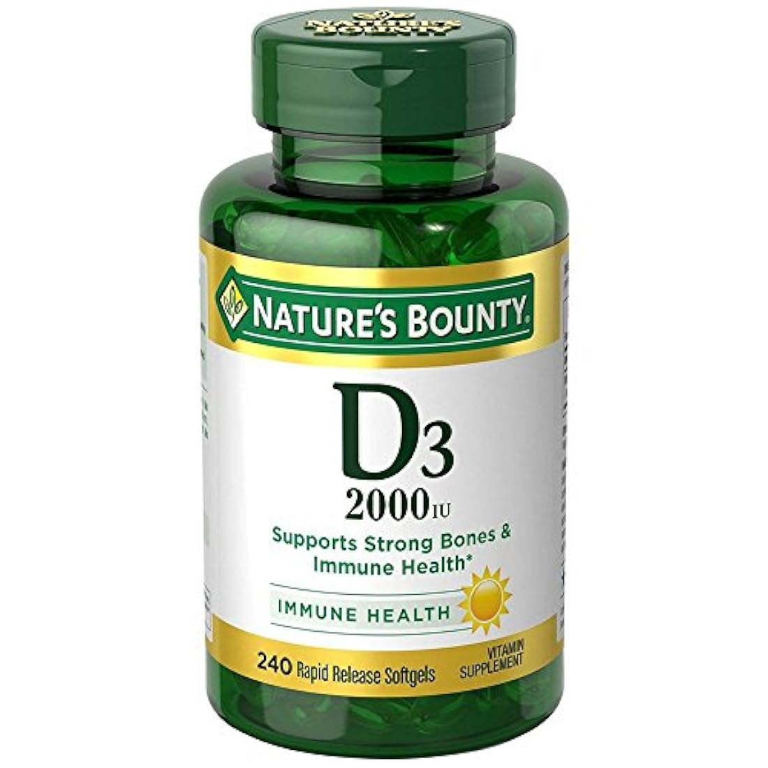 De la Naturaleza Bounty d-2000 IU softgels, Super Fuerza 200 EA, 2, 2