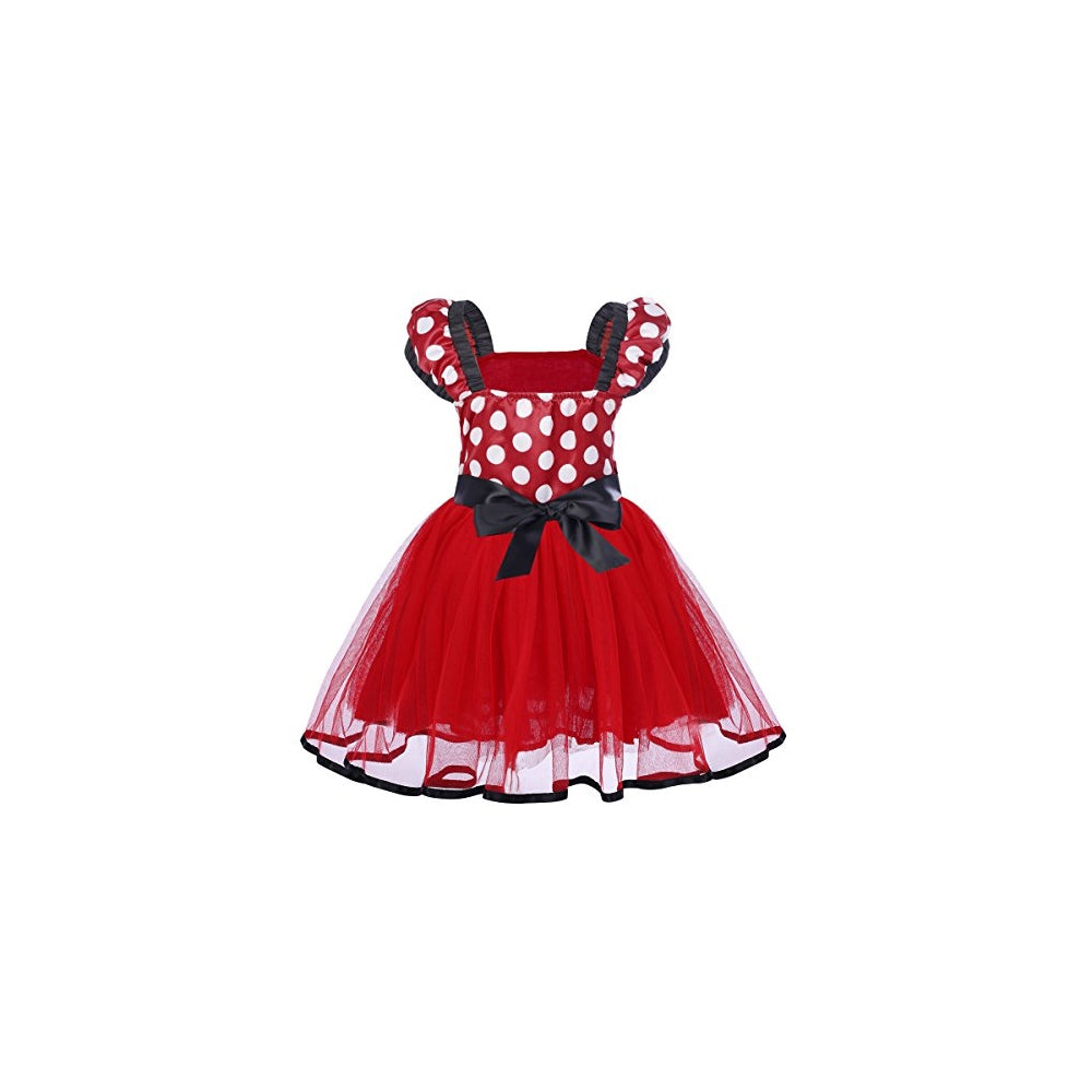 Disfraces de princesa con lunares rojo talla 2 años