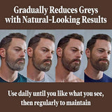 Just For Men Control GX - Lavado de barba reductor de color gris, Da color gradualmente al bigote y la barba, Lavado de barba., paquete de de 1