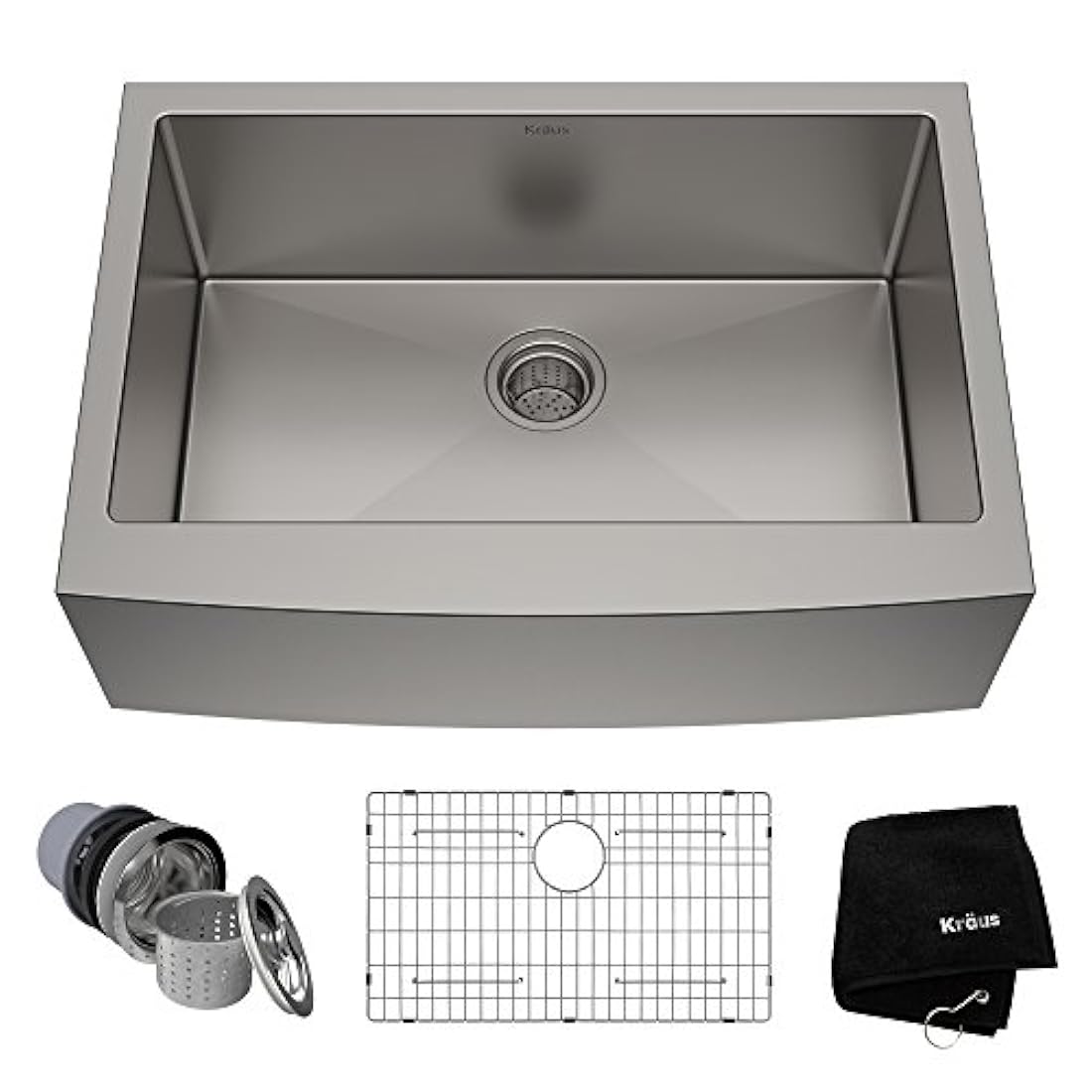 Kraus - Fregadero de cocina (acero inoxidable)