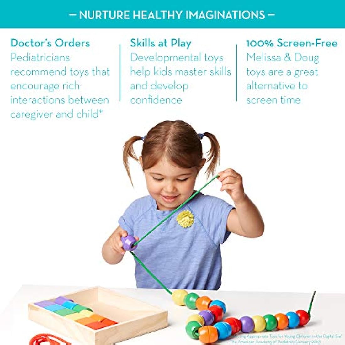Set de cuentas 30 cuentas y 2 cordones de Melissa y Doug