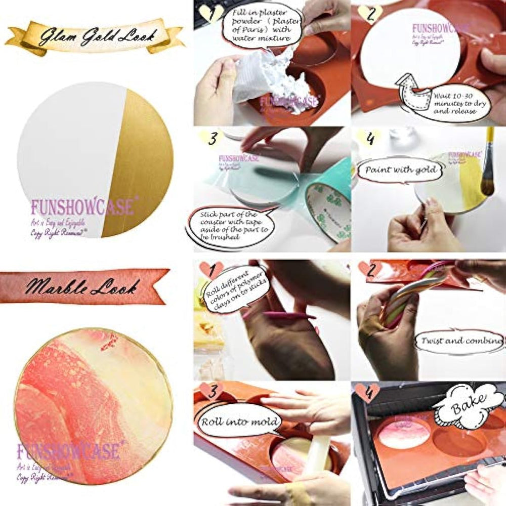 Funshowcase Moldes de silicona para dulces de disco redondo