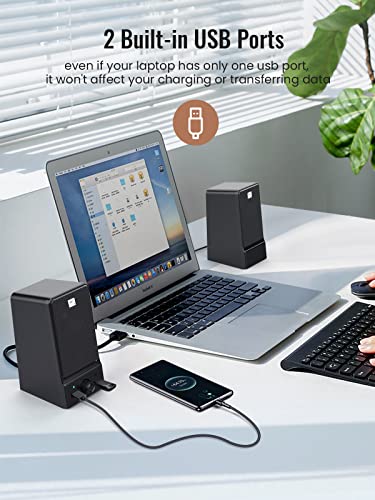 Altavoces USB para computadora duales de 8 W para laptop