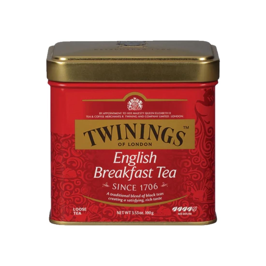 Té Negro Twinings English Breakfast, Suave y Robusto, 100g