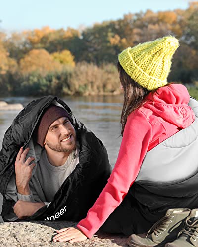 Saco de dormir para adultos: Sportneer 3 estaciones para clima cálido, impermeable, ligero, para niños, mochileros, bolsas de dormir para adultos, niños, niñas, camping, senderismo, viajes al aire libre