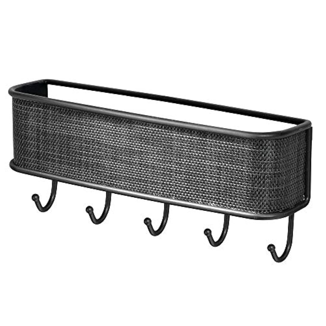 Soporte de pared para llaves y correo, doble cesta