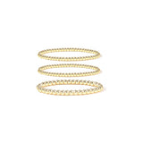 Pulseras y tobilleras para mujer con cuentas chapadas en oro