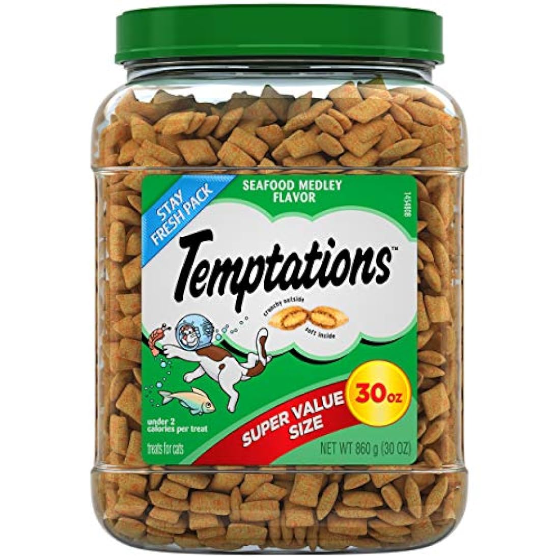 TENTACIONES Classic Crunchy and Soft Cat Treats, 30 oz.