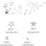 Pegatinas de Estrellas Acrílicas para Pared, 26 Pcs, Decoración