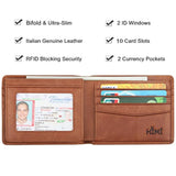 Billetera de cuero elegante para hombre con seguridad RFID
