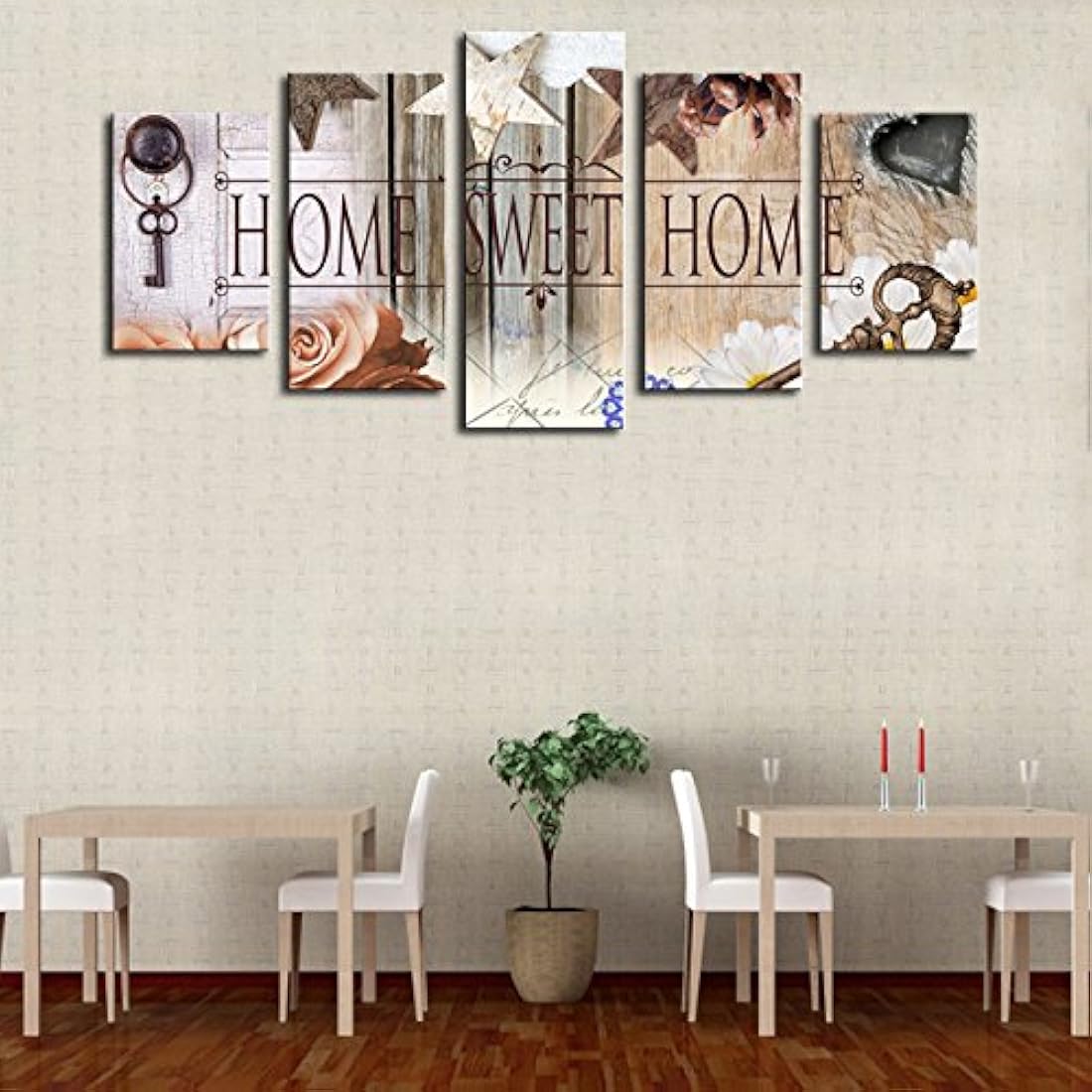 AWLXPHY - Lienzo decorativo para el hogar, 5 paneles