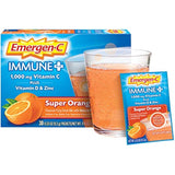 Sistema de apoyo inmunológico Emergen-C, suplemento dietario, bebida con vitamina D, 1000 mg de vitamina C, paquetes de 0.33 onzas (sabor naranja, 30 unidades)