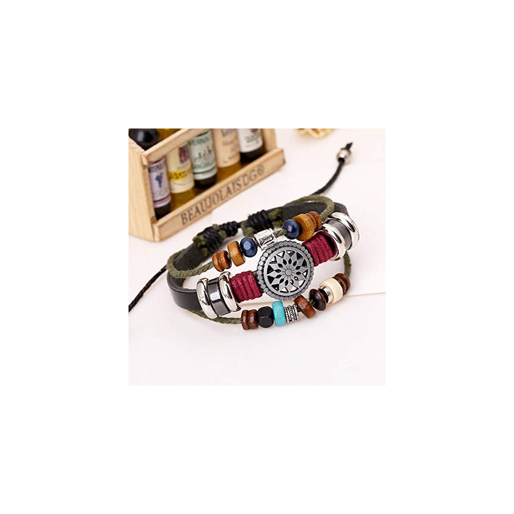 Pulseras bohemia de mujer de muchas capas de tela
