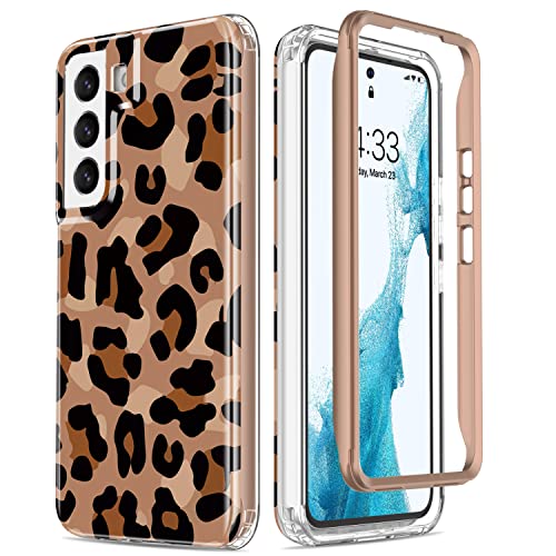 ESDOT Funda para Samsung Galaxy S22 Plus, grado militar, prueba de caída de 21 pies, resistente con diseños de moda para mujeres y niñas, funda protectora para Galaxy S22+ Plus 6.6 pulgadas, estampado guepardo hermoso