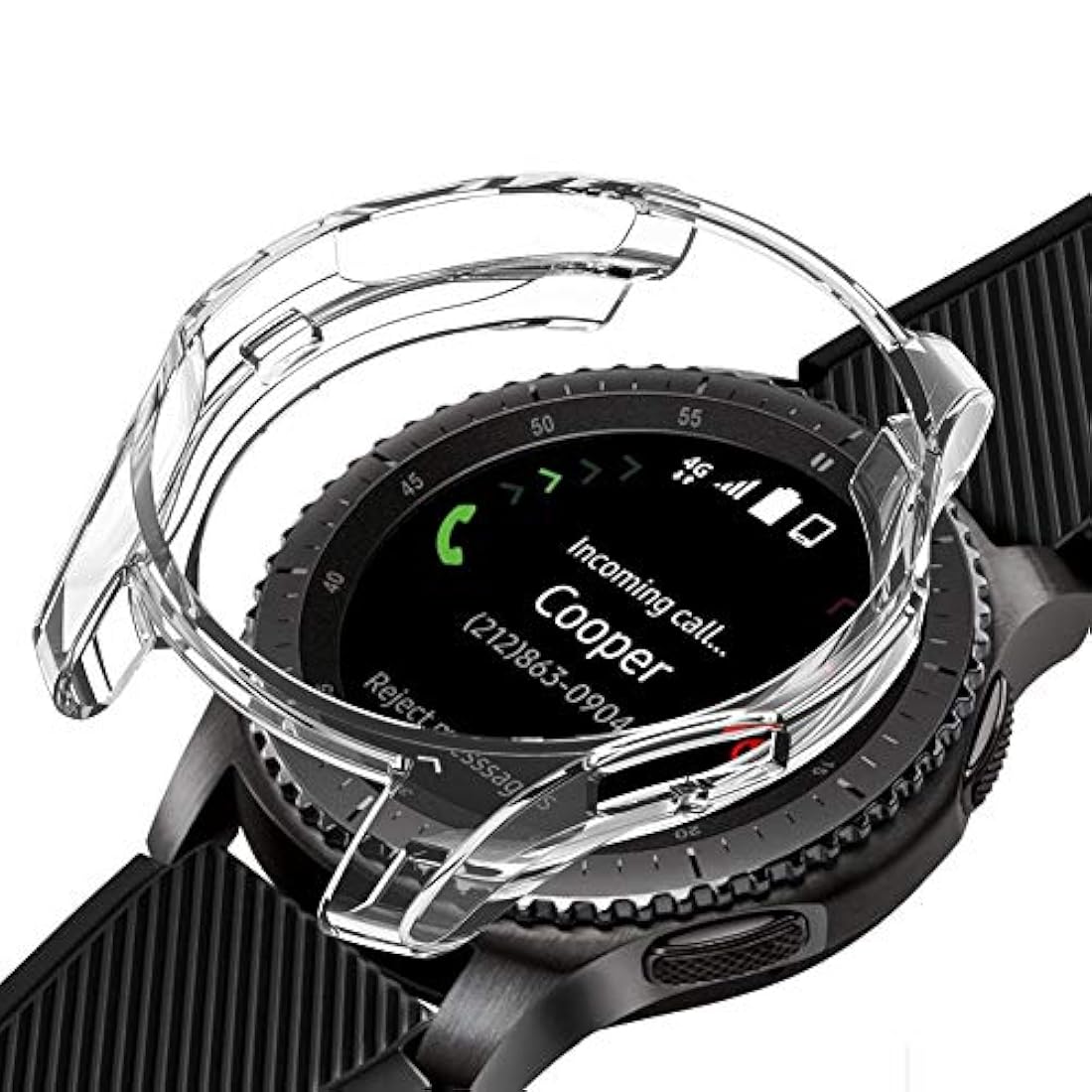 NAHAI - Caja protectora para reloj, 46mm, poliuretano, negro