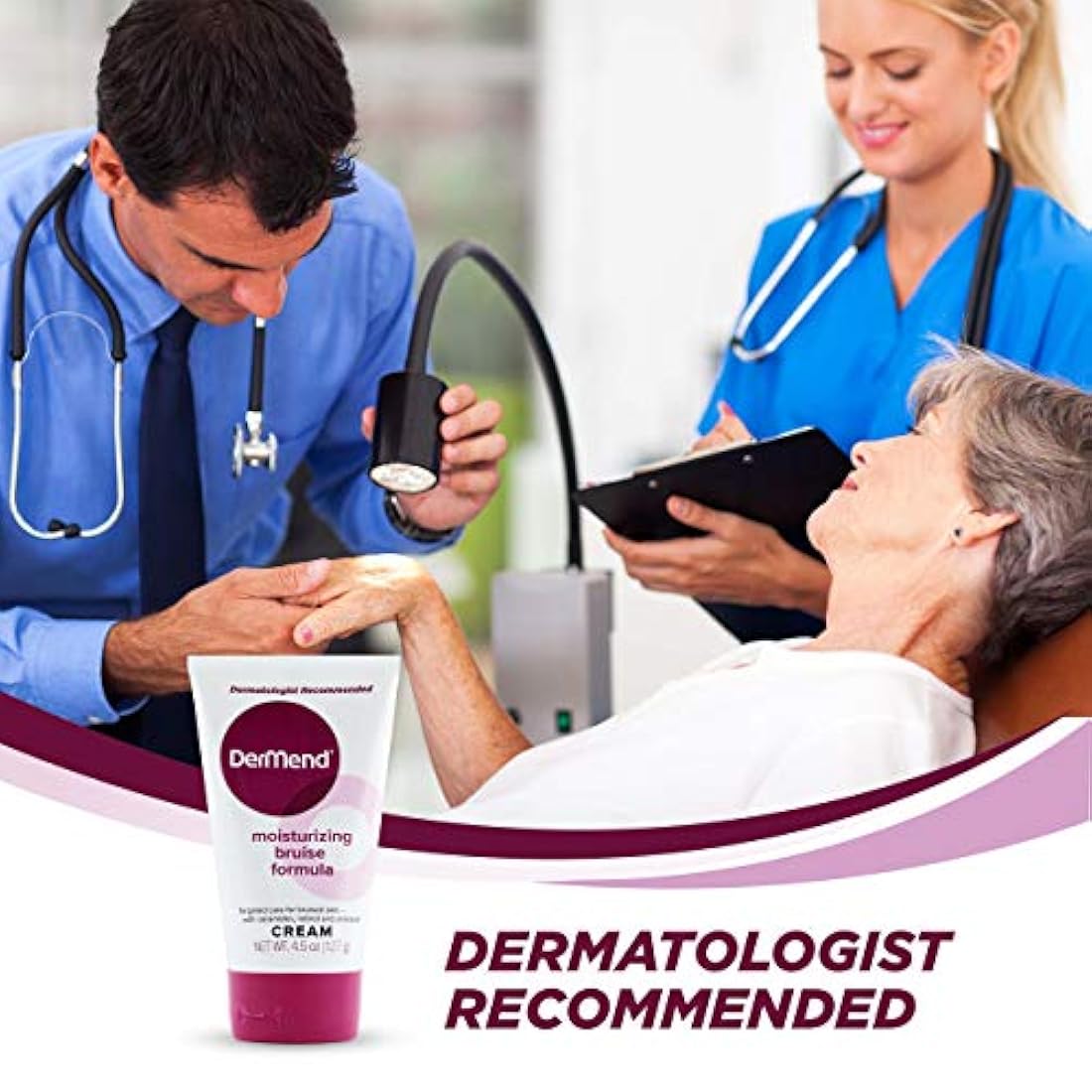 Crema hidratante para moretones Dermend, 4.5 onzas