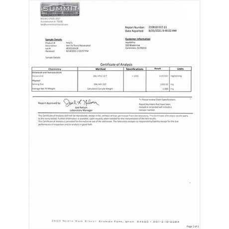 Suplementos Alimenticios Polvo de transveratrol micronizado