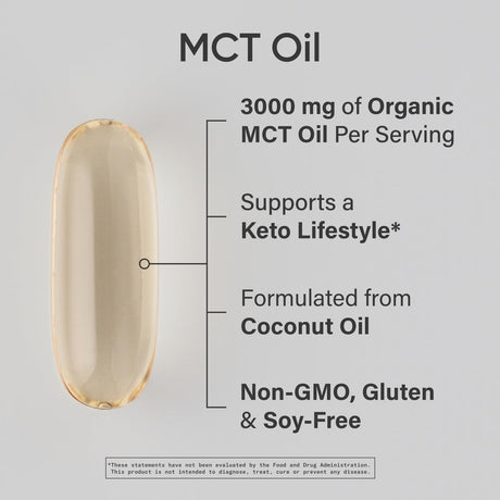Cápsulas MCT Sports Research de Aceite de Coco 120 Softgels