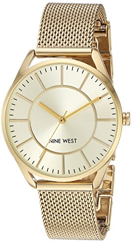 Reloj casual con pulsera de malla dorada - Para mujer