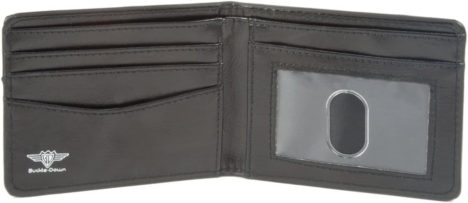 Cartera Bifold Hombre PU, Negra y Gris, 4.0" x 3.5"