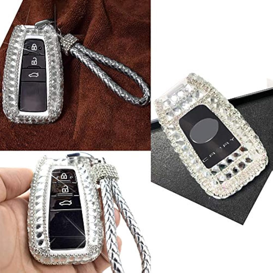 PGONE - Llavero para llave de coche con cristales brillantes