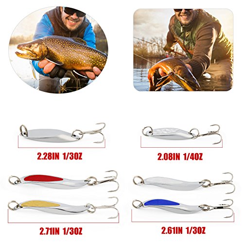 30 piezas de señuelo de pesca con cucharas de fundición