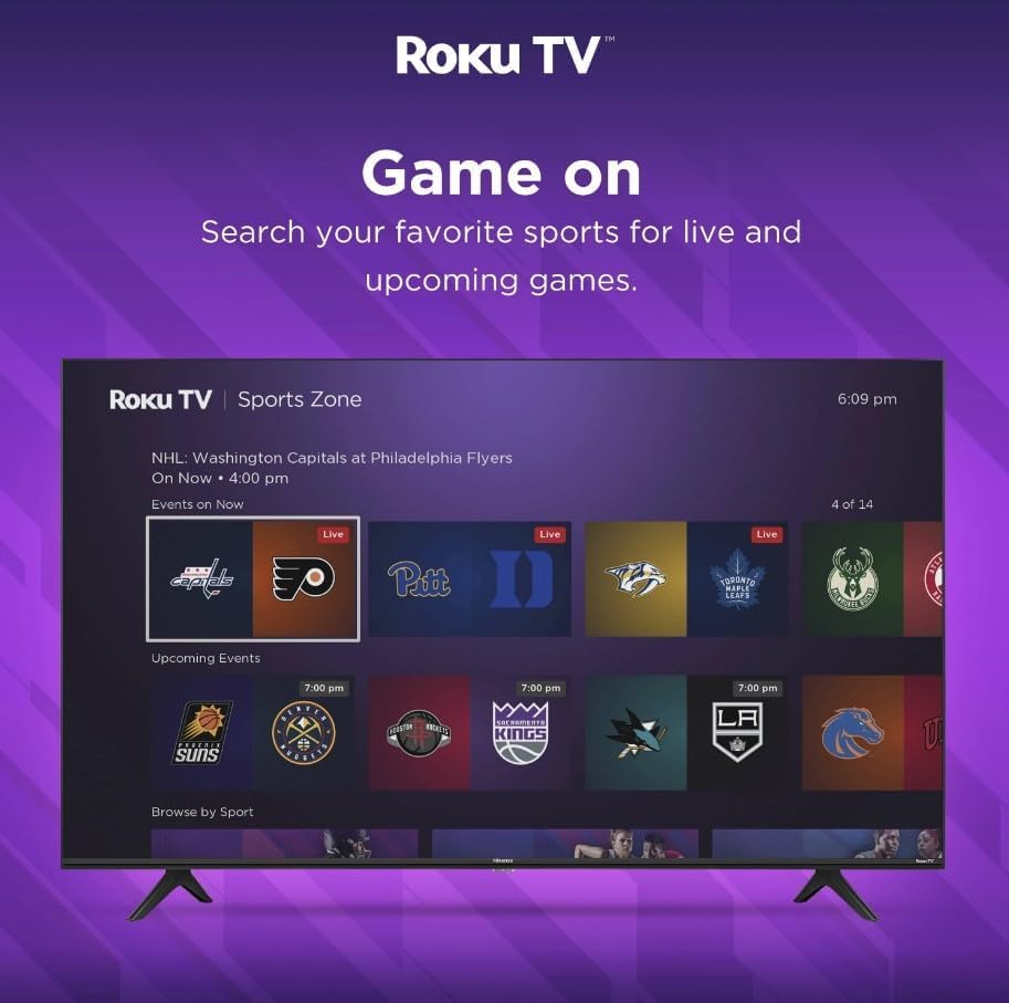 Televisor Hisense 50 4K Smart Roku TV R Series, Refurbished