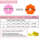 Weewooday 4 piezas flor cuello gato Conos forma flor mascota herida cuello cuello cuello collar ajustable recuperación collar suave isabelino collar para gatitos gatos cachorros conejos tamaño S/M (rosa y naranja)