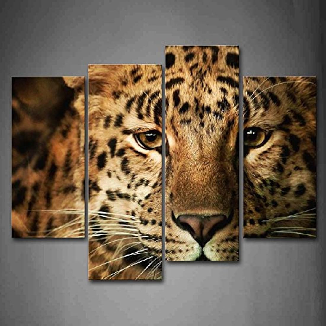 Cuadro de pared con cabeza de leopardo