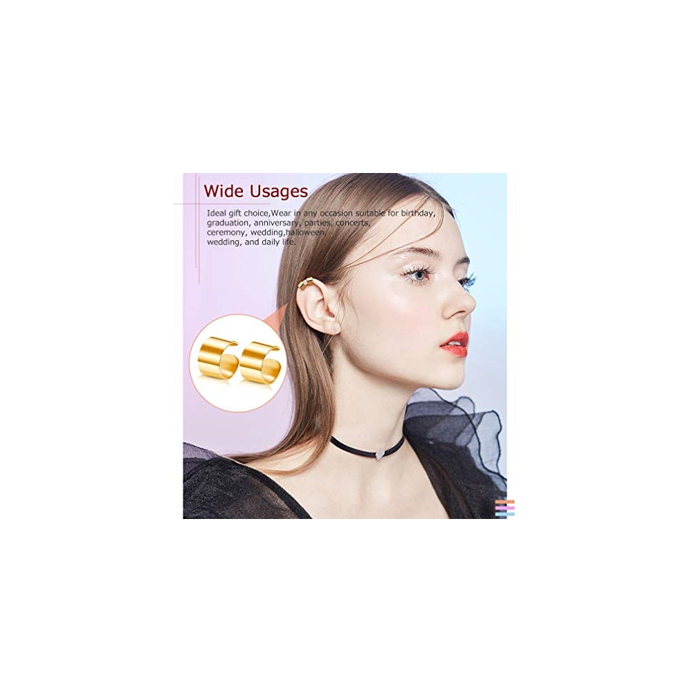 Aretes de clip de acero inoxidable con clip para mujeres