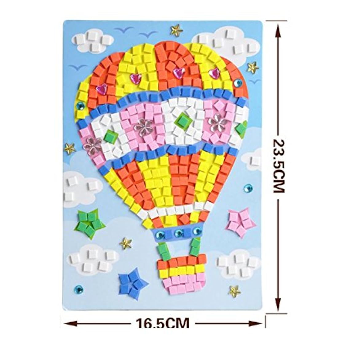Kit de arte adhesivo para niños diseño de mosaico 6 unidades