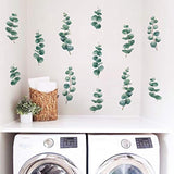 Adhesivo decorativo para pared con diseño de hojas de eucalipto