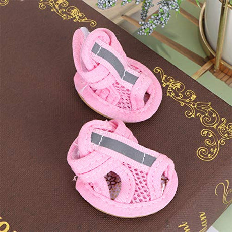 Zapatos para perros pequeños, suaves, transpirables, para verano, para pavimento caliente, suela de goma antideslizante, ajustable, para caminar, correr, uso al aire libre