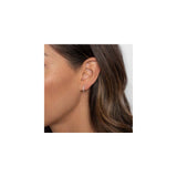 Aretes tipo arracada con circonita cúbica chapados en oro