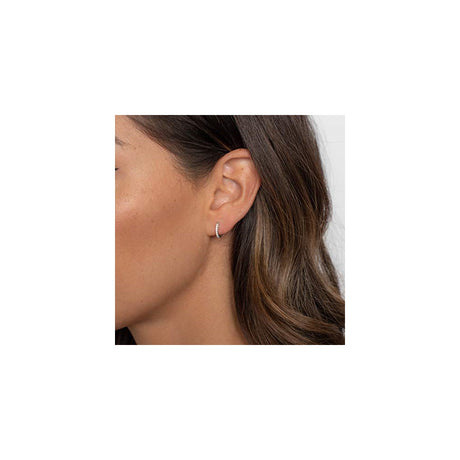 Aretes tipo arracada con circonita cúbica chapados en oro