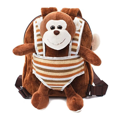 Mochila infantil con peluche Lovey (marrón)