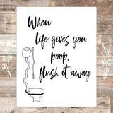 Arte de pared de decoración de baño de 8x10s