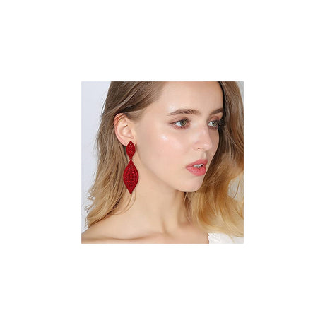 Aretes  de clip para mujer con diamantes de imitación