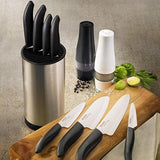Kyocera  Cuchillos (mango negro, hoja blanca), Blanco, 6