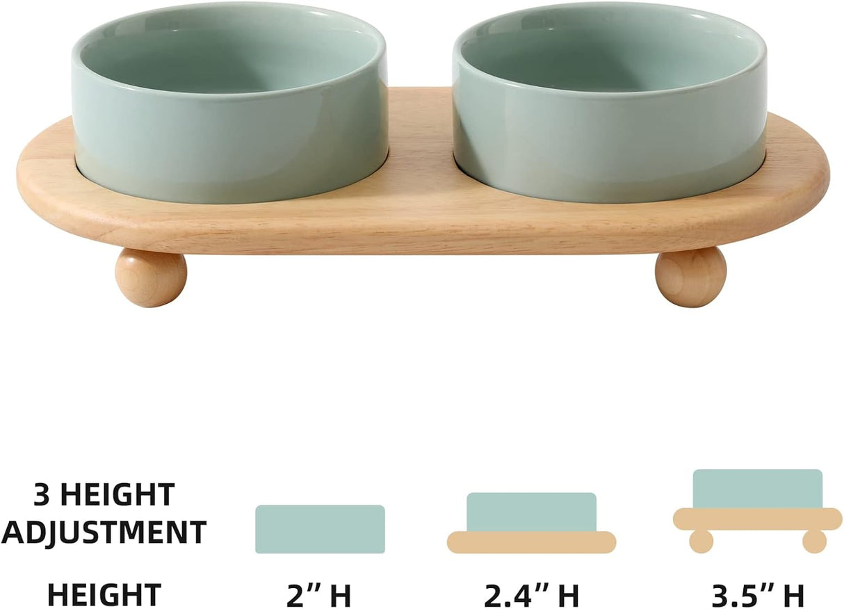 Havniva Cuenco elevado de cerámica plato elevado para gatos