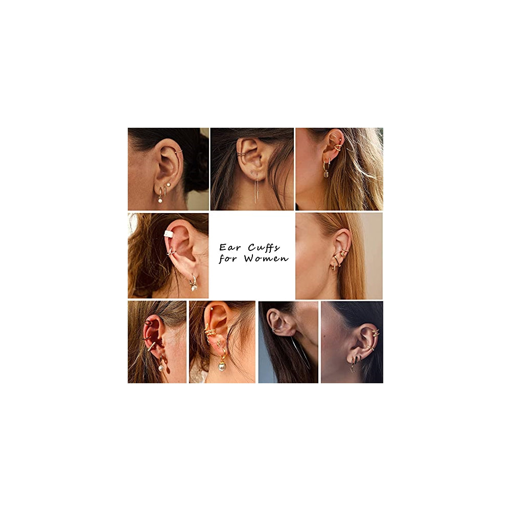Aretes ajustables para mujer sin perforación para mujeres