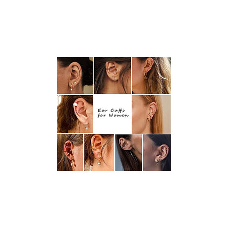 Aretes ajustables para mujer sin perforación para mujeres