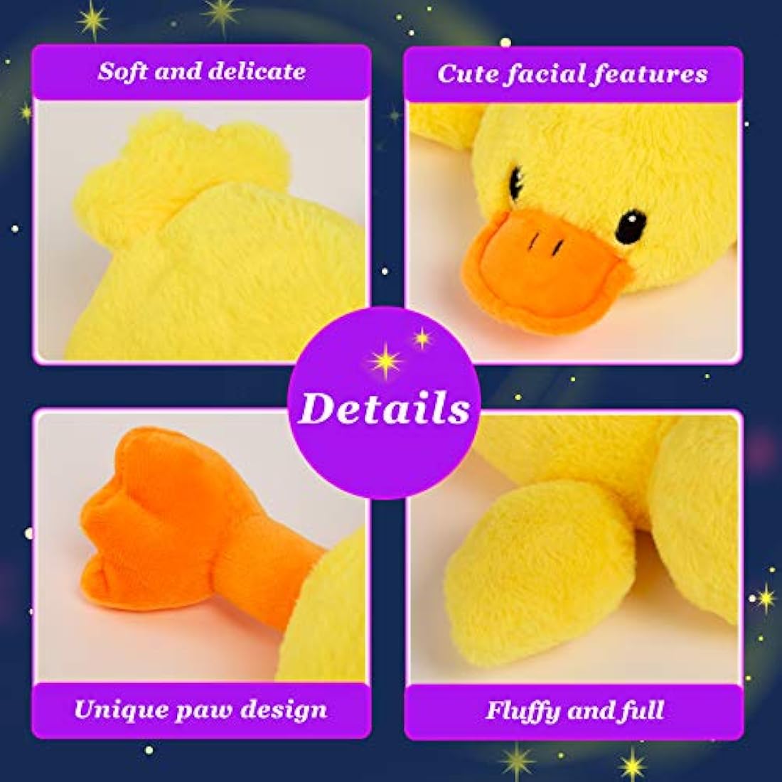 Peluches Cojines de Peluche Amarillo relleno animal LED 12