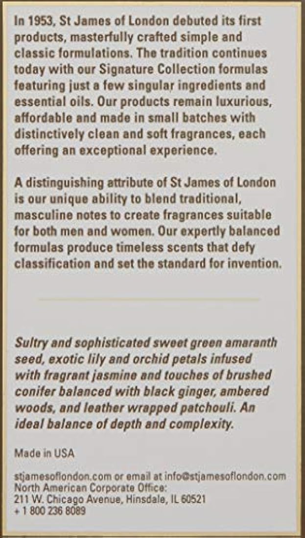 St James of London Black Ginger & Amaranth Parfum