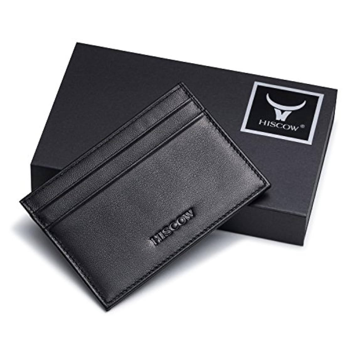 Cartera de piel flexible con ventana de identificación
