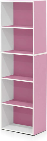 Estantería reversible de 5 niveles Furinno 11055WH/PI