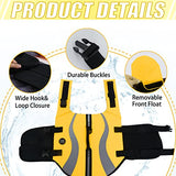 EMUST Dog Life Jacket, Reflective &amp; Adjustable Dog Life Vests for Small/Medium/Large Dogs, Durable Dog Water Vest for Dogs with Front Neck Float