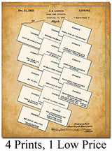 Posters del juego de monopolio cuatro fotos 8 x 10 sin marco